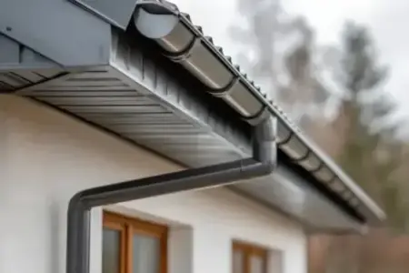 Pose de gouttières en zinc par un couvreur à Targon
